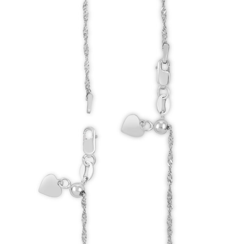 Singapore Chain 22"in Sterling Silver (1mm) image number null